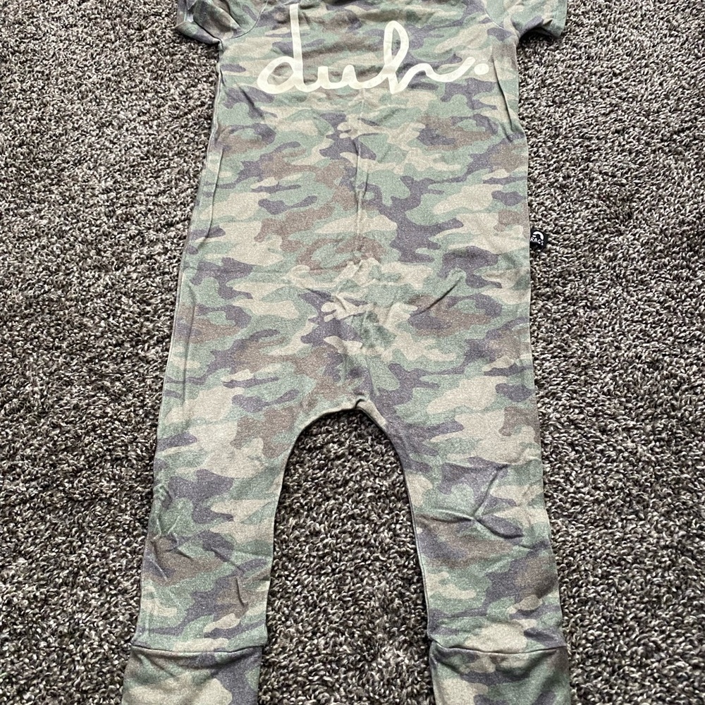 Rags to Raches Green Camo Kids Footie